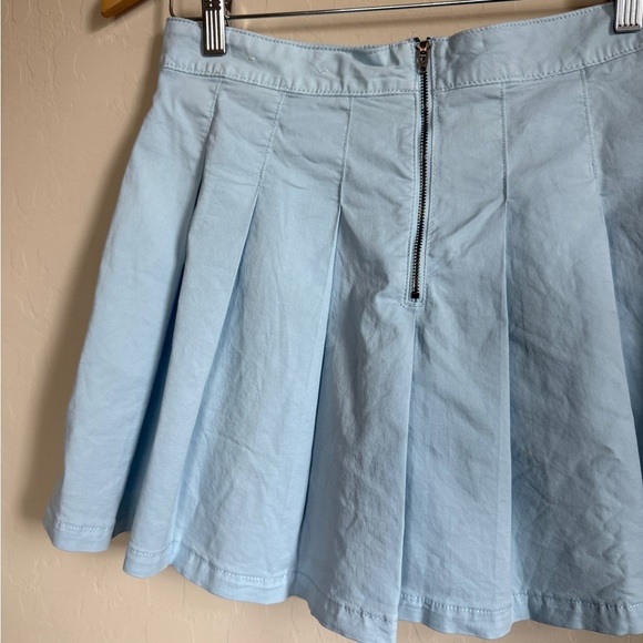 American Eagle Outfitters Light Blue Pleated Mini Skirt - Picture 7 of 12